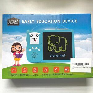 Pink Talking Flashcards with drawing tablet